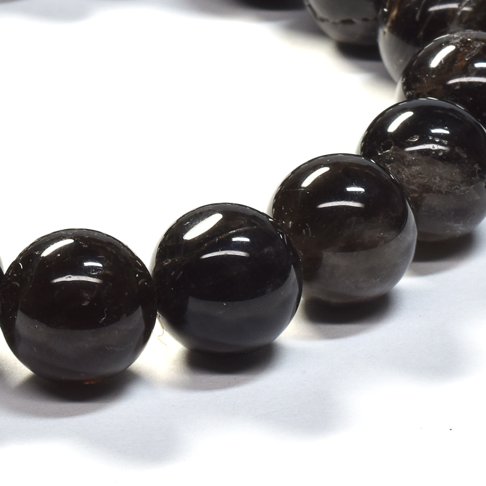 黒平黒水晶(草入り)のブレスレット