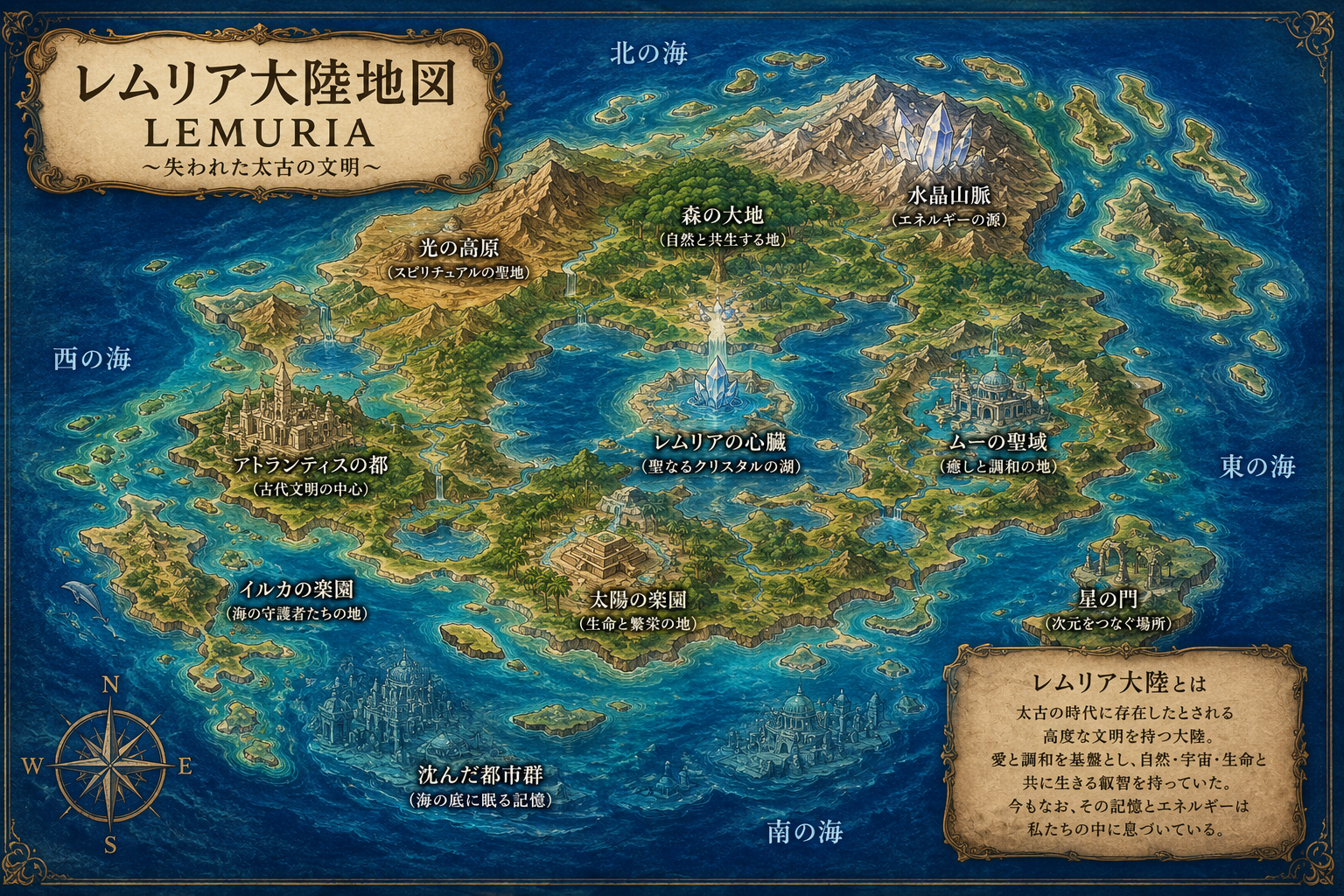 レムリア大陸地図イメージ